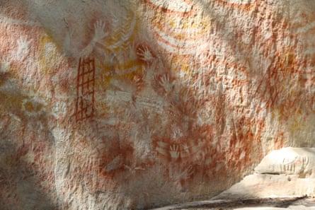 Rock art at the Art Gallery, Carnarvon Gorge